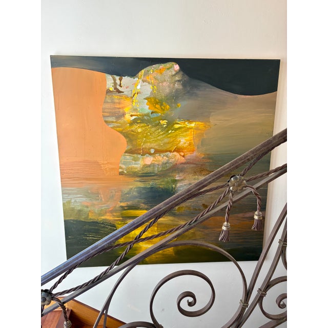 Large-scale abstract painting by Josh Goldberg, titled Sensorium Dei. Executed in acrylic on canvas, the work features...