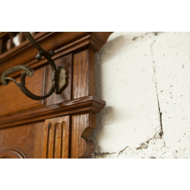 Napoleon III Style Walnut Wardrobe with Mirrors and Marble Top, Late 19th Century For Sale - Image 14 of 18