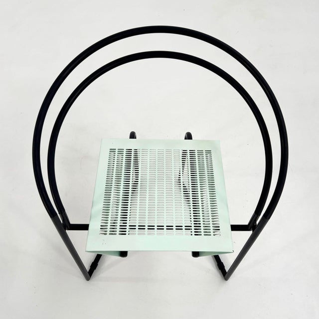 Postmodern Black & Mint La Tonda Chair by Mario Botta for Alias, 1980s For Sale - Image 3 of 12
