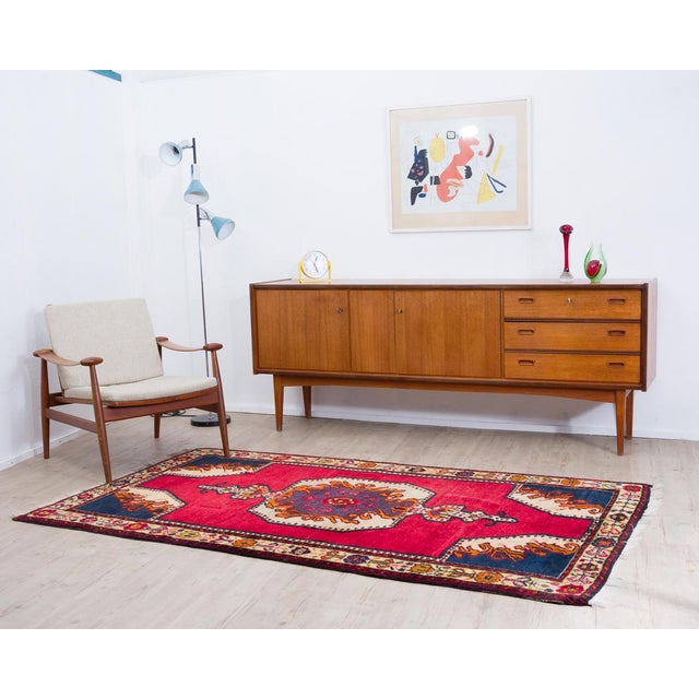 A colorful, hand-knotted Kordi rug (also called Kurdish or Kord). Likely from eastern Anatolia, northwestern Persia, or...