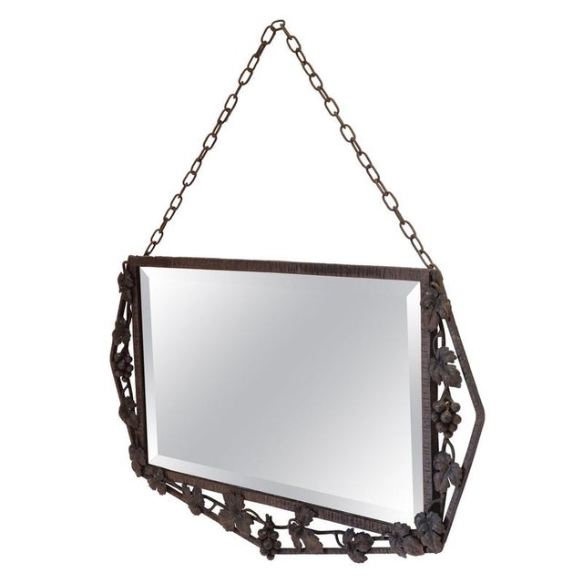 French Art Deco Iron Mirror, 1930s For Sale - Image 9 of 9