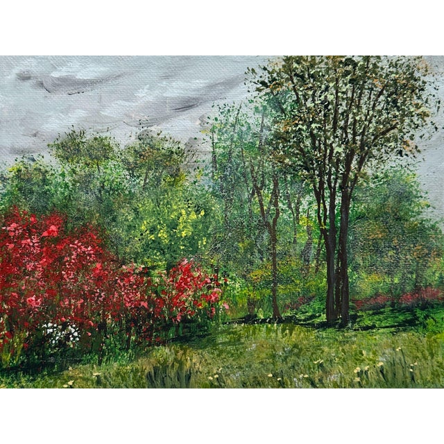 Nature Holds the Key Acrylic Landscape Painting 6" X 8" Wall Art Unframed For Sale - Image 6 of 7