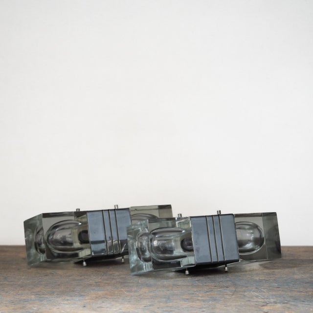 Murano Glass and Chromed Brass Wall Lights, Italy, 1970s, Set of 2 For Sale - Image 12 of 18