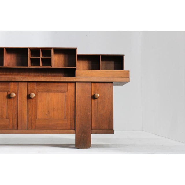 Wood Vintage Sideboard in Walnut by Silvio Coppola for Bernini, 1960s For Sale - Image 7 of 11