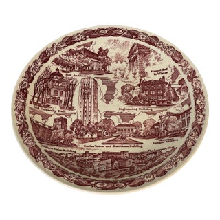 1970s Rare University of Michigan Commemorative Ceramic Plate For Sale