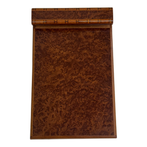 Vintage Hermes Lacquered Burlwood Notepad Holder