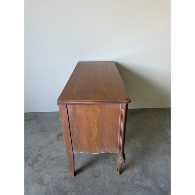 1980's Vintage French Provincial Carved Wood Two-Drawer Nightstand For Sale - Image 12 of 18