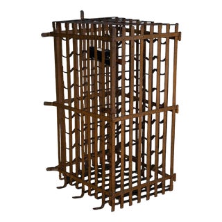 Vintage Steel Wine Rack For Sale