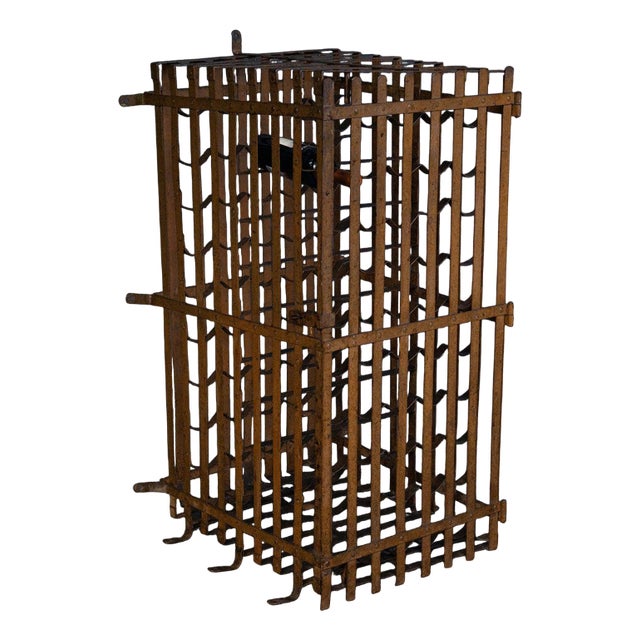 Vintage Steel Wine Rack For Sale