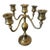 Vintage Brass 5‑Arm Candelabrum – Made in India, Mid‑20th Century For Sale