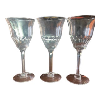 Antique Baccarat Hand Cut 12 Panel Crystal Zurich Port Wine Glasses - Set of 3 For Sale