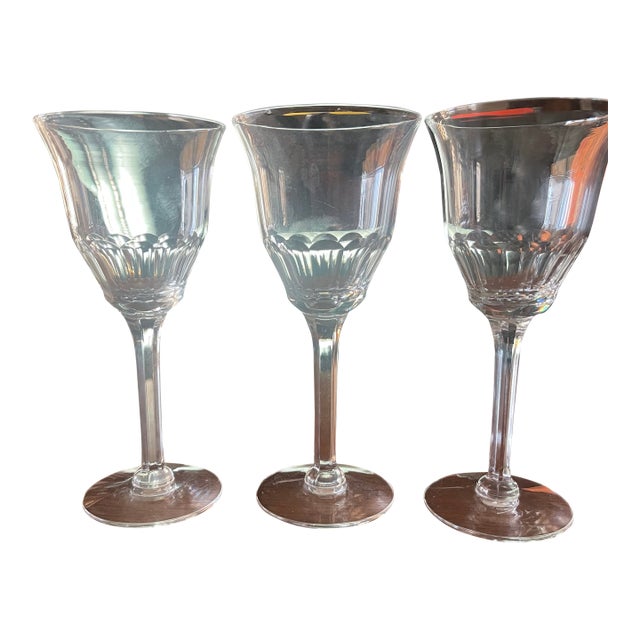 Antique Baccarat Hand Cut 12 Panel Crystal Zurich Port Wine Glasses - Set of 3 For Sale