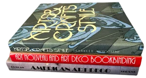 Collection of Vintage Art Nouveau Art Deco and Arts and Crafts History Hardback Coffee Table Books Set of Three