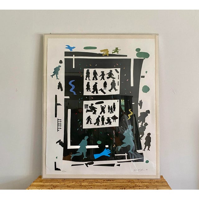 Postmodern 1980s Large Postmodern Serigraph by Billy Schiffer For Sale - Image 3 of 3