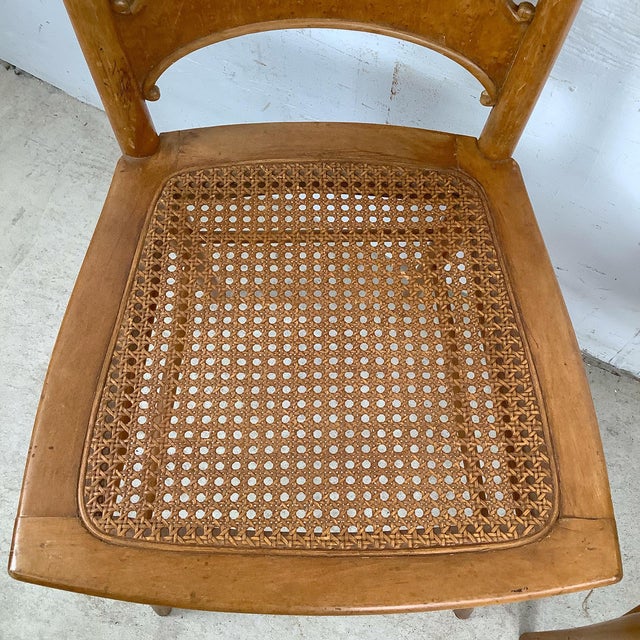 Antique Ribbon & Garland Caned Seat Side Chairs – Pair For Sale In Philadelphia - Image 6 of 18