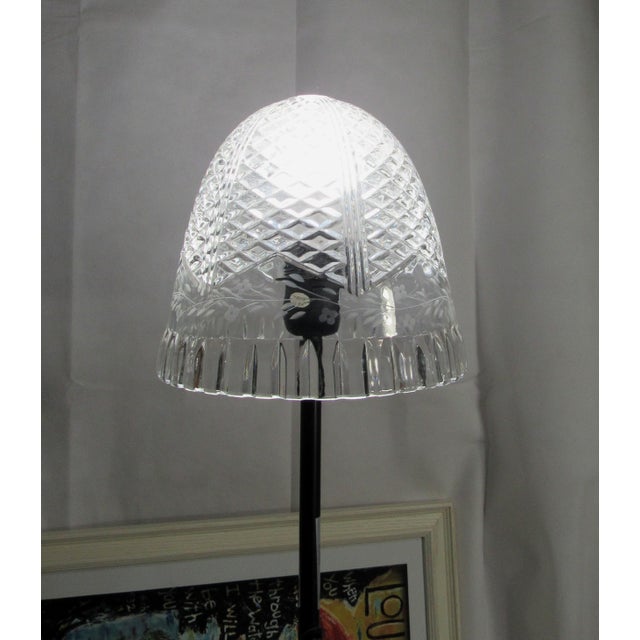 Mid 20th Century Vintage Heavy Cut Glass Light Covers Shades - a Pair For Sale - Image 5 of 17