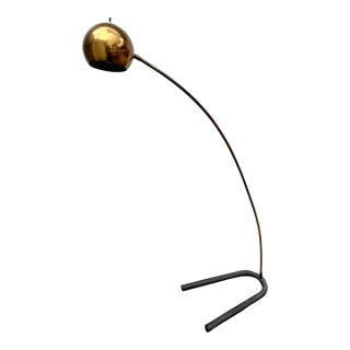 Mid Century Modern Brass Floor Lamp | Arco "Eyeball" Lamp For Sale