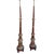DETAILS This set of two very tall ceremonial telescopic metal musical horns or trumpets are traditionally used by Tibetan...