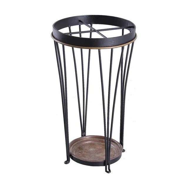 Black Iron Umbrella Holder by Pilastro, 1950s For Sale - Image 9 of 9