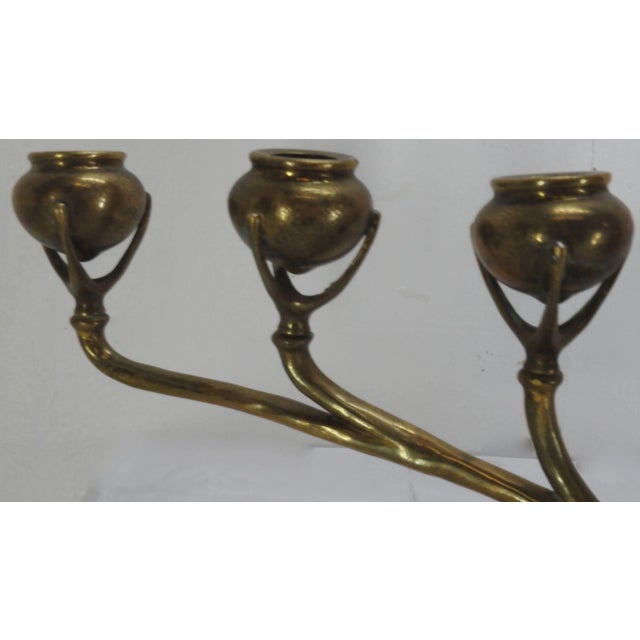 Tiffany Gilt Bronze Six-Arm Candelabra For Sale - Image 4 of 11
