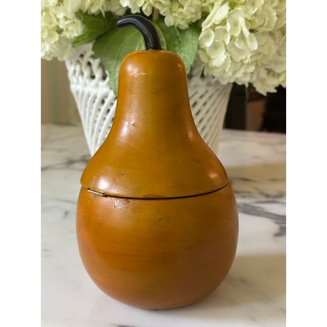 Brown Antique Pear Shaped Tea Caddy For Sale - Image 8 of 14