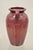 Antique r.r.p Co Roseville, Oh Red Stoneware Twin Handle 14" Red Jug Vase Vessel For Sale - Image 9 of 10