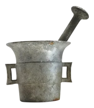 Vintage Mortar and Pestle, Aluminum C. 1940s
