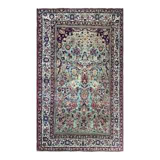 Antique Persian Isfahan Rug 4'4" X 6'11" Circa 1880 For Sale