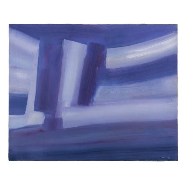 European School Artist, Abstract Composition, Oil Painting on Canvas For Sale - Image 8 of 8