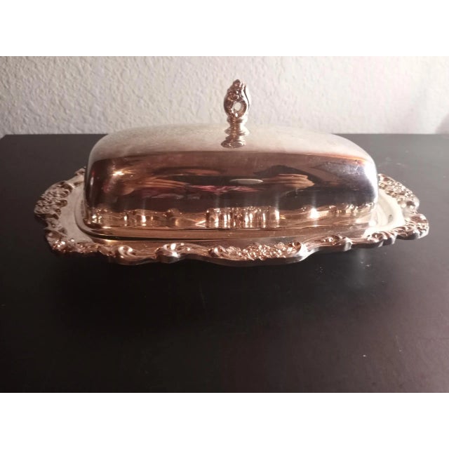 Silver Vintage Towle Silverplated Butter Dish For Sale - Image 8 of 9