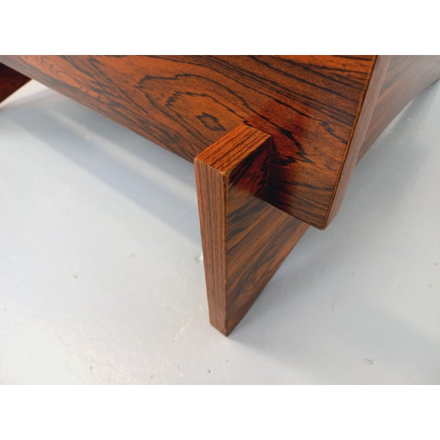 Vintage Round Coffee Table in Rosewood and Ceramic from Vallauris, 1970s For Sale - Image 12 of 18