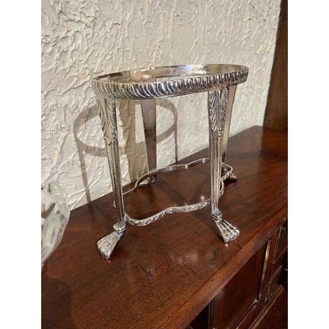 English 19th Century Raised Silver Plate Center Bowl For Sale In South Bend - Image 6 of 9