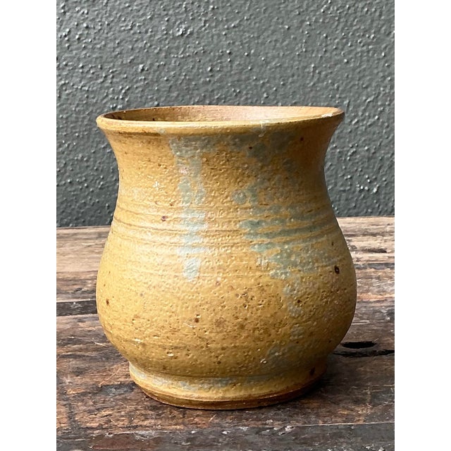 Late 20th Century Vintage Original Studio Pottery Speckled Vase For Sale - Image 5 of 12