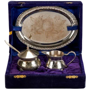 Circa 1920 Silver Plate Tea Set - Set of 3