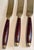 Brass Mid 20th Century Rosewood & Brass Individual Butter Cream Desert Knives Set of 4 For Sale - Image 8 of 9