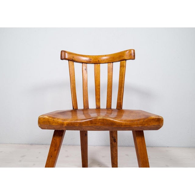 Wood 19th Century Swedish Folk Art Chair For Sale - Image 7 of 17