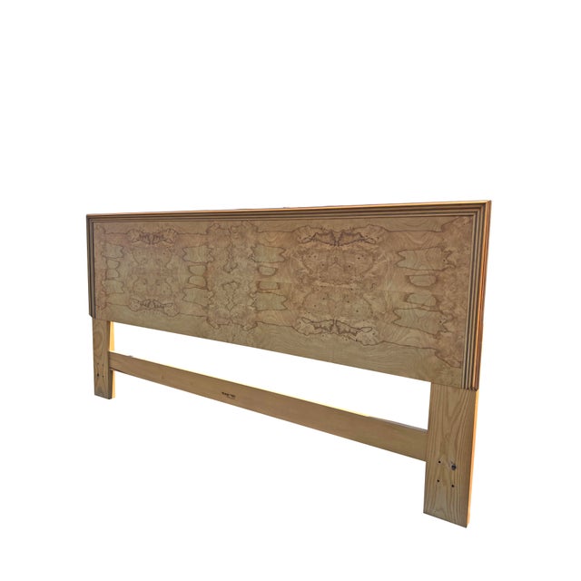 Modern Vintage Henredon Burl Wood King Headboard in Scene 2 Two Design For Sale - Image 3 of 6