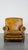 This comfortable yellow large English style cowhide armchair with a correct finish with decorative nails. This large...