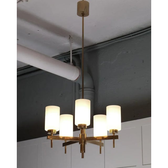 White Brass Chandelier by Hans-Agne Jakobsson, 1960s For Sale - Image 8 of 11