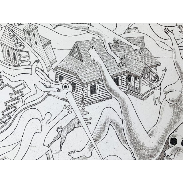 Czeslaw Tumielewicz, In Front of a Manor, 2011, Etching For Sale - Image 4 of 7