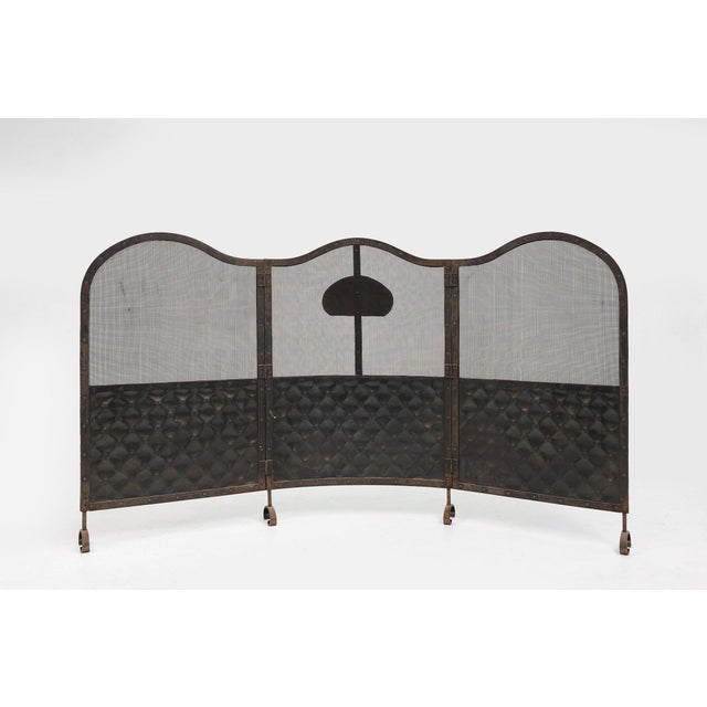 French Art Deco Fireplace Screen in Wrought Iron, 1890s For Sale - Image 6 of 16