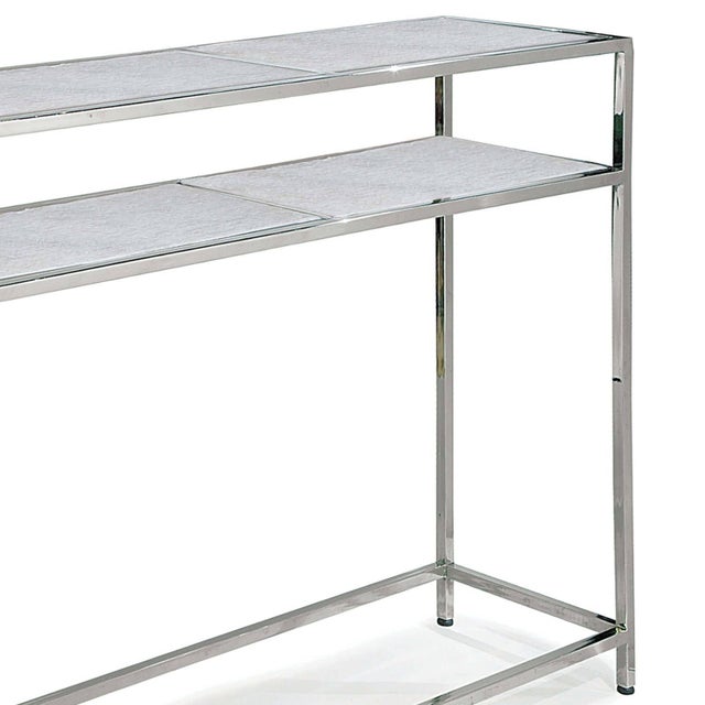 Regina Andrew Echelon Console Table, Polished Nickel For Sale - Image 4 of 6