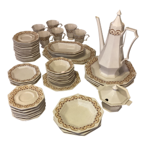 Vintage Independence Ironstone Castleton Tableware Set- 56 Pieces