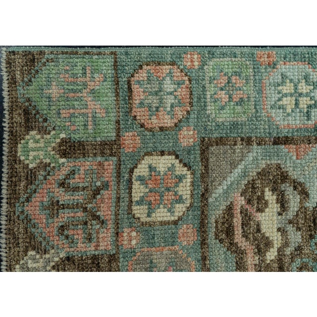 Turkish Oushak Rug 2'9" x 10'5" #20025 For Sale - Image 4 of 8