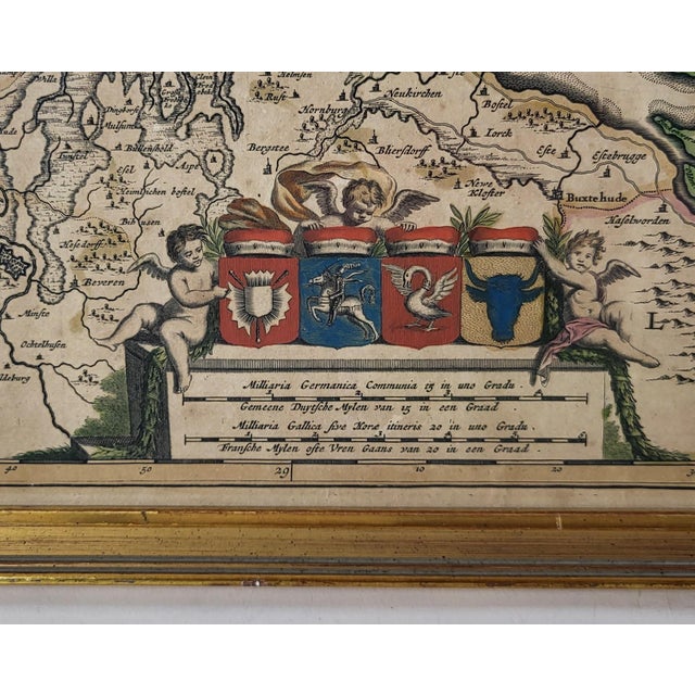 Illustration Large Antique German Map of City of Holstein by Frederik De Wit For Sale - Image 3 of 8