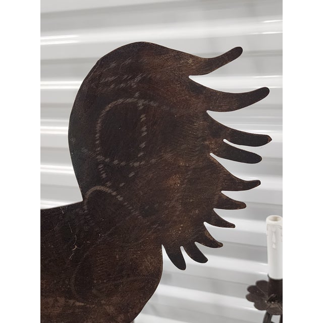 Vintage Wrought Iron French Rooster Chandelier For Sale - Image 12 of 12
