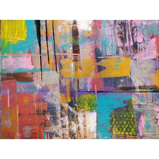 "One Day at a Time" Abstract Acrylic Painting on Canvas For Sale - Image 4 of 6