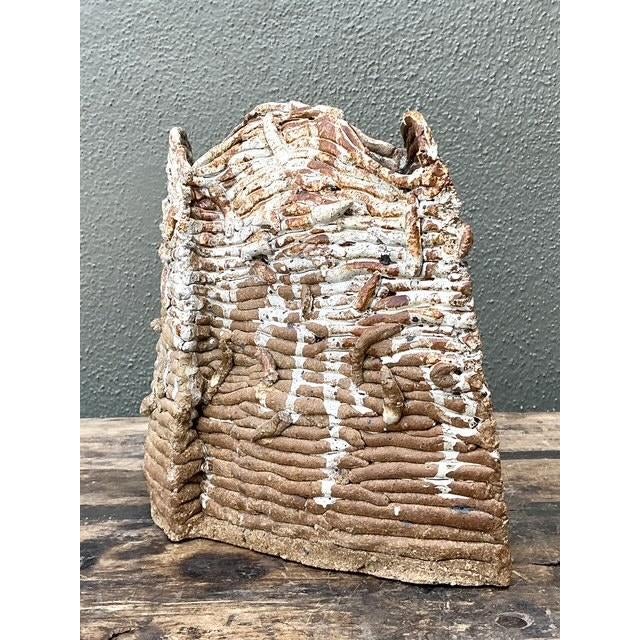 Mid-Century Modern Vintage Original Studio Pottery Vase For Sale - Image 3 of 12
