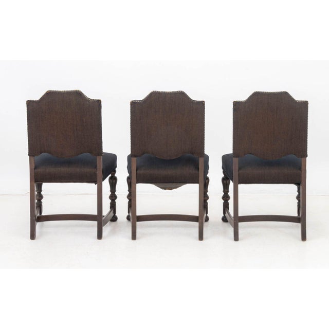 19th Century Floral Needlepoint Upholstered Dining Chairs, 6 For Sale - Image 5 of 14