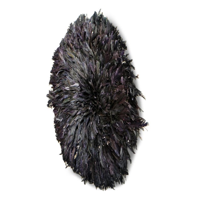 Beautiful vintage hand crafted original JuJu hat wall art. These attractive natural bird feather art form were originally...